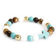 Turquoise Bracelet Cross / Royal Beads - Gemstone Crystal - SHAMTAM.COM