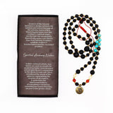Turquoise Lava Stone Om Mala Meditation Necklace - SHAMTAM.COM