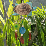Aqua Turtle Carving and Copis Drop - SHAMTAM.COM