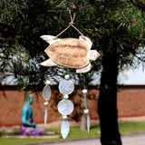 Whitewash Turtle Carving and Natural Copis Drop - SHAMTAM.COM