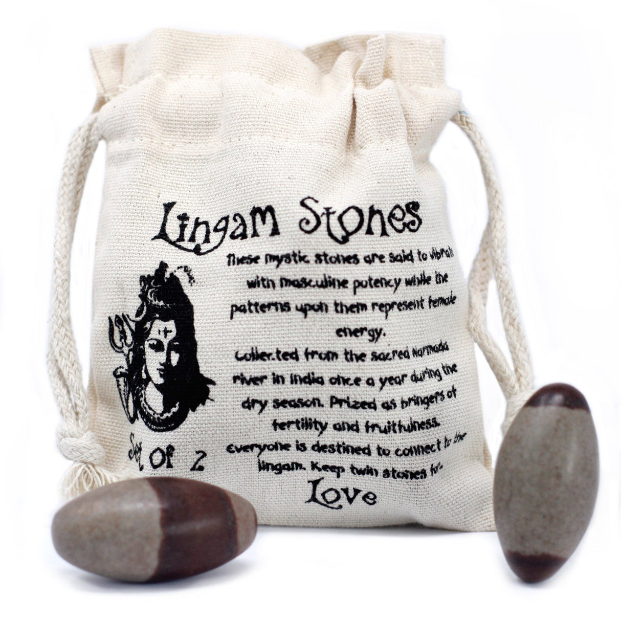 Shiva Lingam Stones - 2 Stones 2" - SHAMTAM.COM