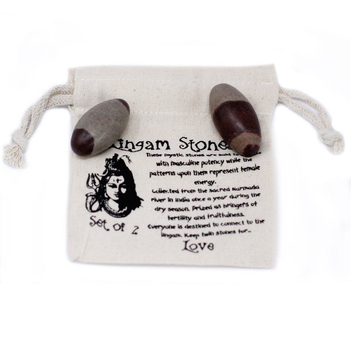 Shiva Lingam Stones - 2 Stones 2" - SHAMTAM.COM