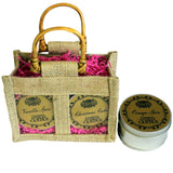 Two Jar Jute Gift Bag - Natural - SHAMTAM.COM