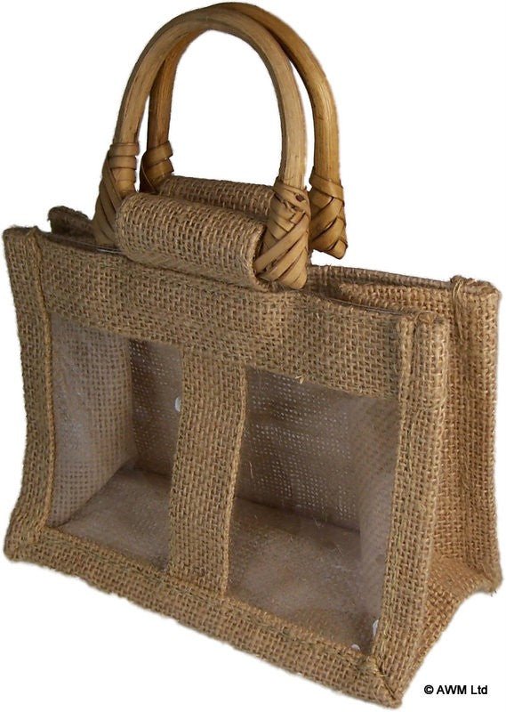 Two Jar Jute Gift Bag - Natural - SHAMTAM.COM