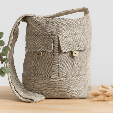 Two Pocket Bags Large Soft Lavender - SHAMTAM.COM