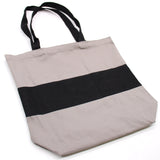 Two Tone Cotton Bag - 38x42x12cm - Grey & Black - 10oz - SHAMTAM.COM