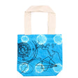 Tye - Dye Cotton Bag (6oz) - 38x42x12cm - Compass - Blue - Natural Handle - SHAMTAM.COM