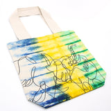 Tye - Dye Cotton Bag (6oz) - 38x42x12cm - Elephants - Multi - Natural Handle - SHAMTAM.COM