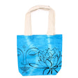 Tye - Dye Cotton Bag (6oz) - 38x42x12cm - Lotus Buddha - Blue - Natural Handle - SHAMTAM.COM