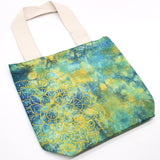 Tye - Dye Cotton Bag (6oz) - 38x42x12cm - Mandela - Green/Blue - Natural Handle - SHAMTAM.COM