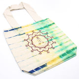 Tye - Dye Cotton Bag (6oz) - 38x42x12cm - Namaste Hands - Multi - Natural Handle - SHAMTAM.COM