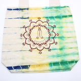 Tye - Dye Cotton Bag (6oz) - 38x42x12cm - Namaste Hands - Multi - Natural Handle - SHAMTAM.COM