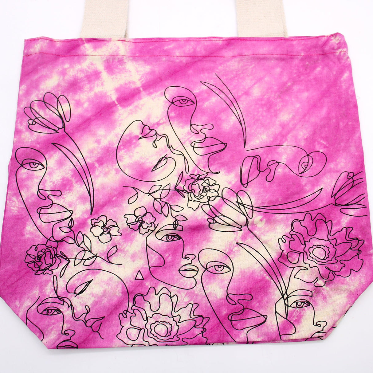 Tye - Dye Cotton Bag (6oz) - 38x42x12cm - Pretty Face - Magento - Natural Handle - SHAMTAM.COM