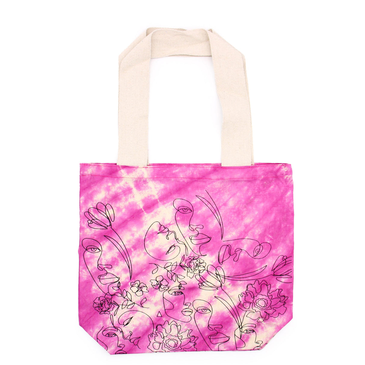 Tye - Dye Cotton Bag (6oz) - 38x42x12cm - Pretty Face - Magento - Natural Handle - SHAMTAM.COM