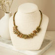 Unakite Crystal Necklace - Longstone Gem - SHAMTAM.COM