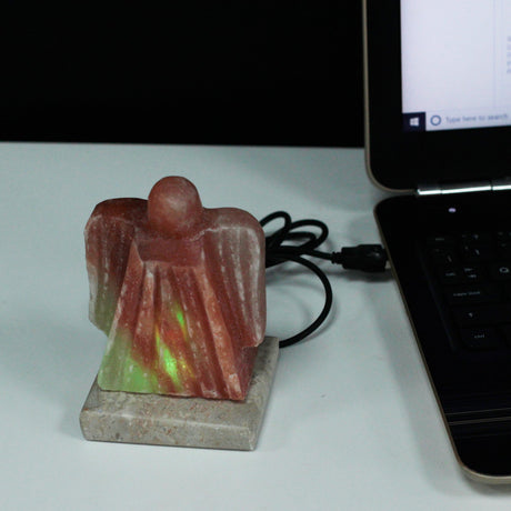 Himalayan Salt Lamp Angel USB Multicolor - SHAMTAM.COM