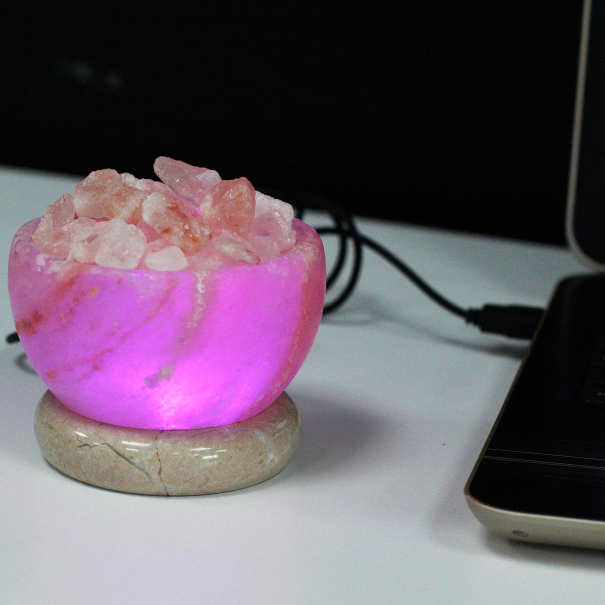 Himalayan Salt Lamp Fire Bowl USB Multicolor - SHAMTAM.COM