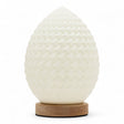 USB Teardrop Bedside Lamp, 3 - Level Dimmable, Wood Base - SHAMTAM.COM