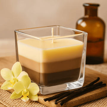 Vanilla Scented Candle Rainbow 32 Hour Burn
