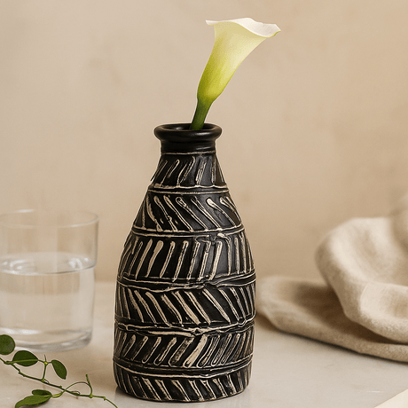 Vase Boho Greek Taper Chocolate - SHAMTAM.COM