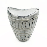 Boho Vase Wide Neck Shaped - Cream 22cm - SHAMTAM.COM