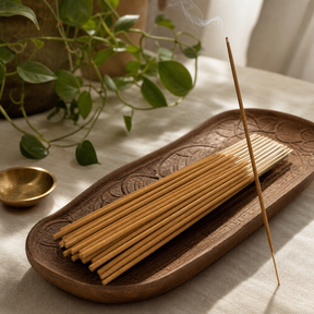 Vedic Incense Sticks - Herbal Magic — styled in a warm, naturally lit interior