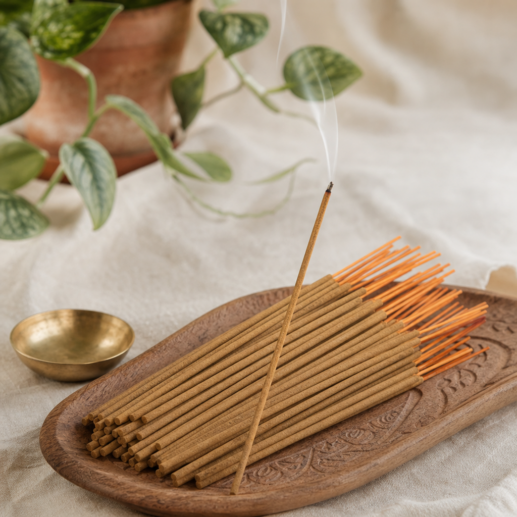 Vedic Incense Sticks - Tree of Life — styled in a warm, naturally lit interior