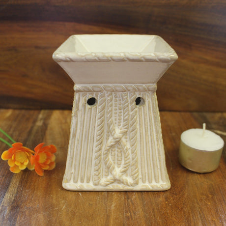 Oil Burner Venetian Square Rope Design - SHAMTAM.COM