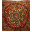 Vibrant Green Mandala Tapestry - Double Cotton Bedspread & Wall Hanging with Geometric Floral Design - SHAMTAM.COM