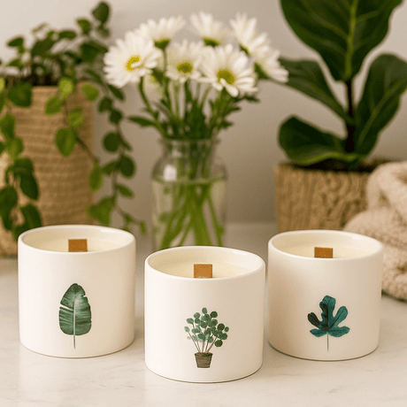 Victorian Peony Scented Candle - Soy Wax Wooden Wick - SHAMTAM.COM