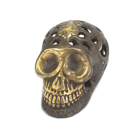 Vintage Brass Skull - Small - SHAMTAM.COM