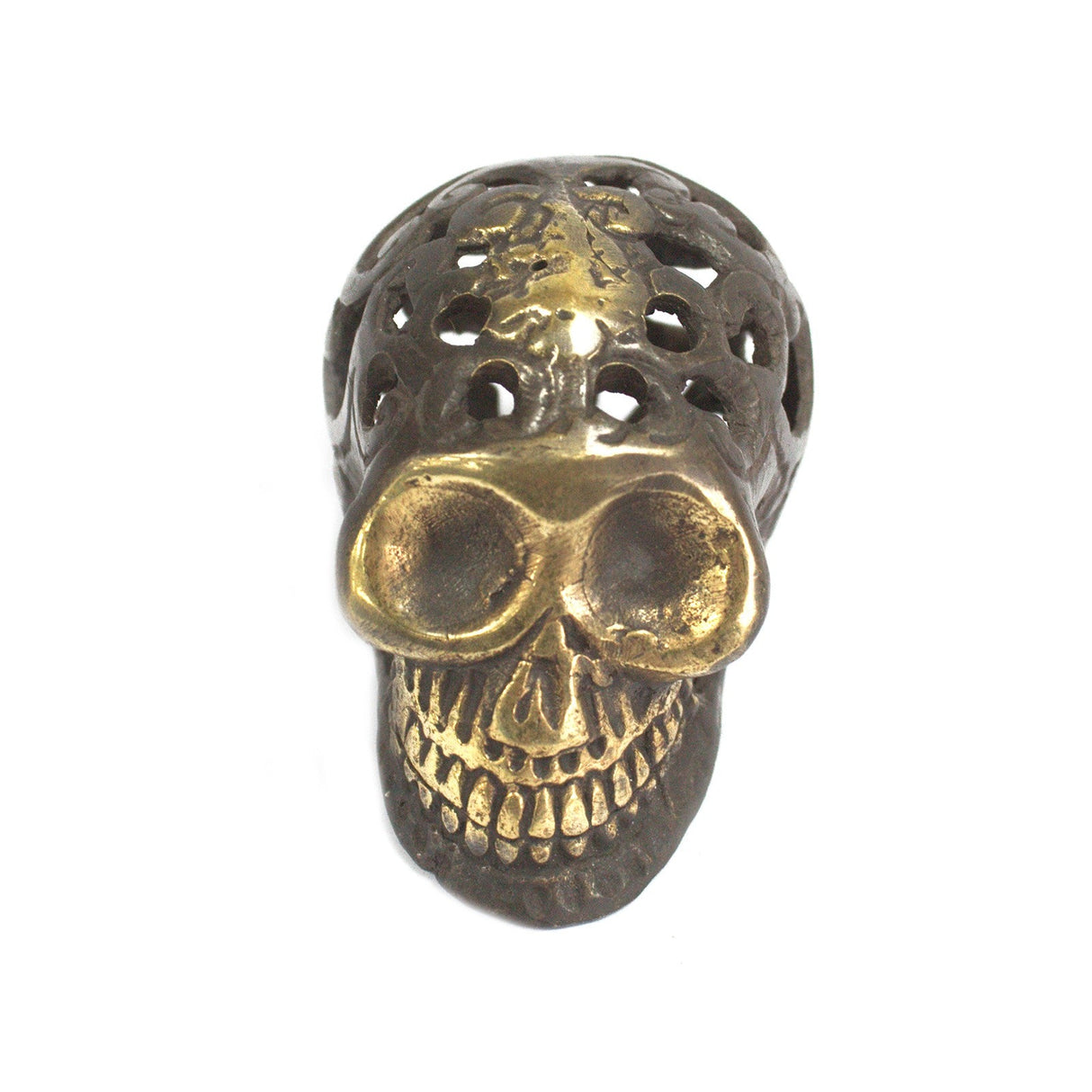 Vintage Brass Skull - Small - SHAMTAM.COM