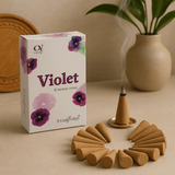 Violet Incense Cones 15 Pack With Holder Stamford - SHAMTAM.COM