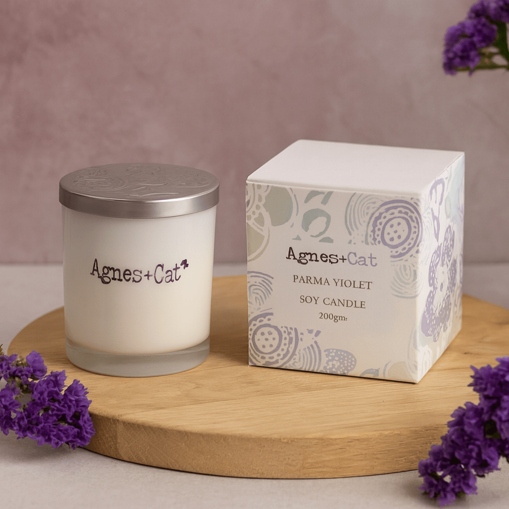 Votive Candle, Parma Violet Scented Soy Wax - SHAMTAM.COM