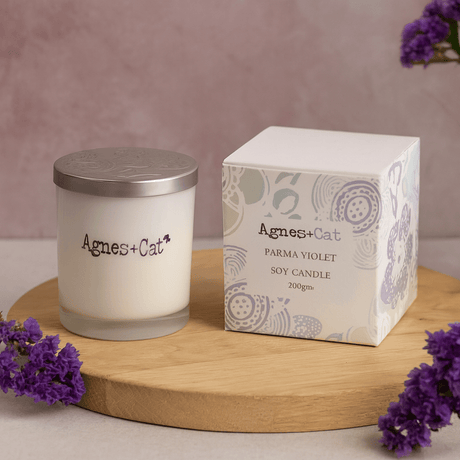 Votive Candle, Parma Violet Scented Soy Wax - SHAMTAM.COM