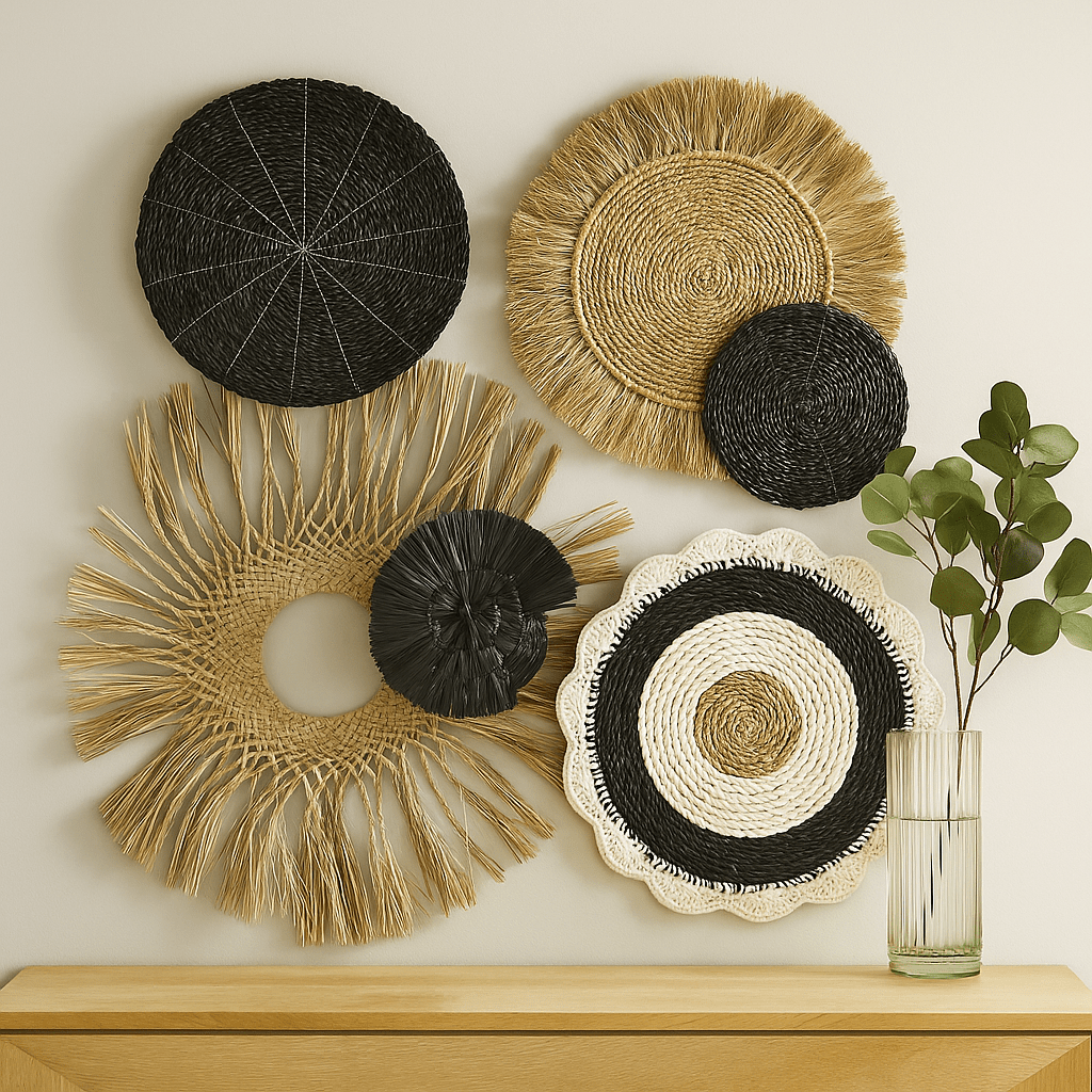Wall Art Set of 6 Natural Abu - Abu Collection - SHAMTAM.COM