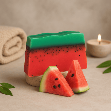Watermelon Soap Slice Exfoliating Poppy Seed Handmade 115g - SHAMTAM.COM