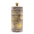 Decorative Container Tall White & Gold - SHAMTAM.COM