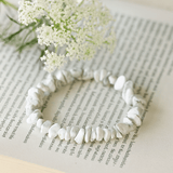 White Jasper Chip Stone Stretch Bracelet - SHAMTAM.COM