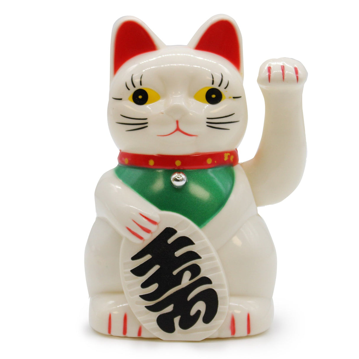 Maneki Neko White Money Cat - 15cm - SHAMTAM.COM