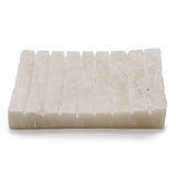 White Onxy Ridged Soap Dish - SHAMTAM.COM