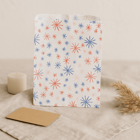 White Paper Bags Starburst 7x9 Inches 1000 Pack - SHAMTAM.COM