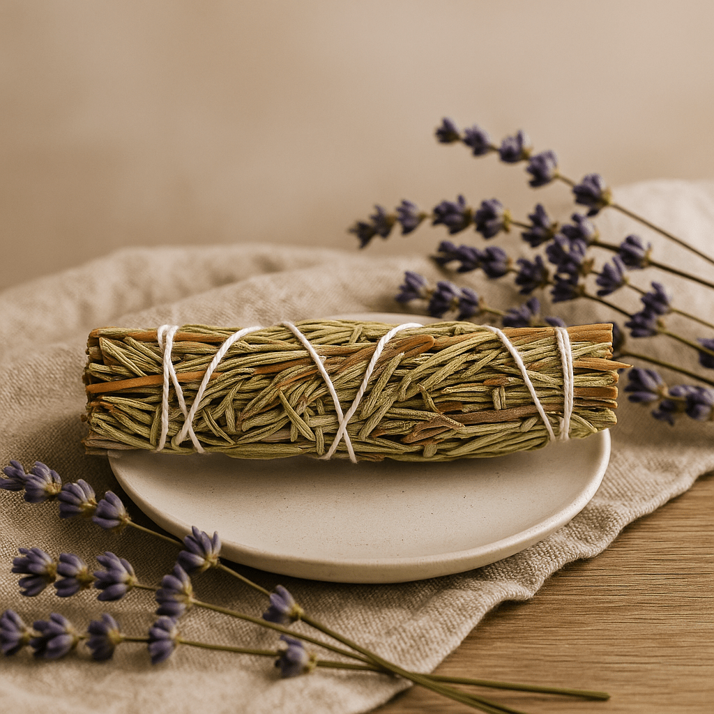 White Sage and Lavender Smudge Stick 22.5 cm - SHAMTAM.COM