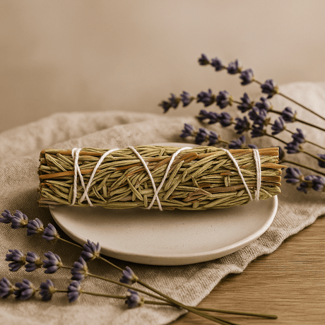 White Sage and Lavender Smudge Stick 22.5 cm - SHAMTAM.COM