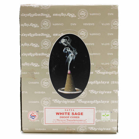 White Sage Dhoop Incense Cones - SHAMTAM.COM