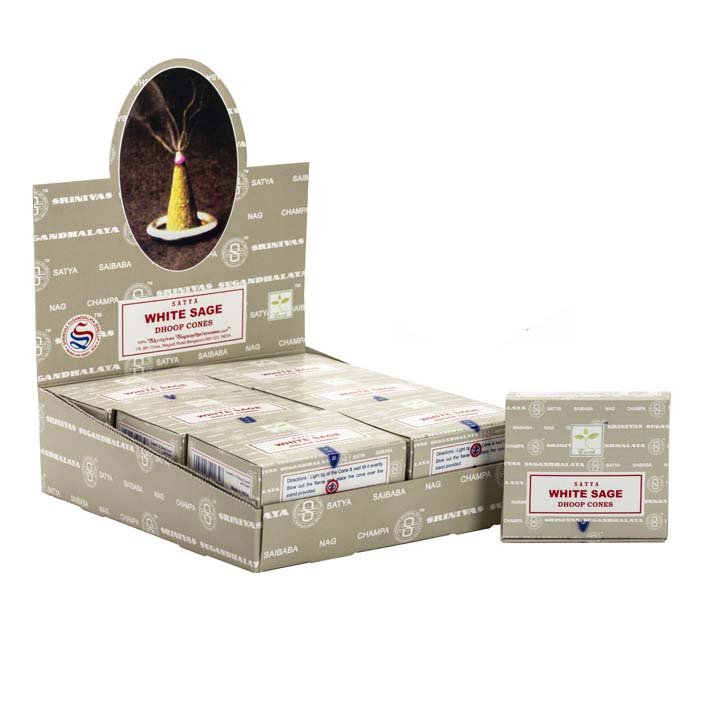 White Sage Dhoop Incense Cones - SHAMTAM.COM