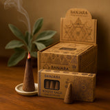 White Sage Incense Cones Pyramid 10 Count Banjara - SHAMTAM.COM