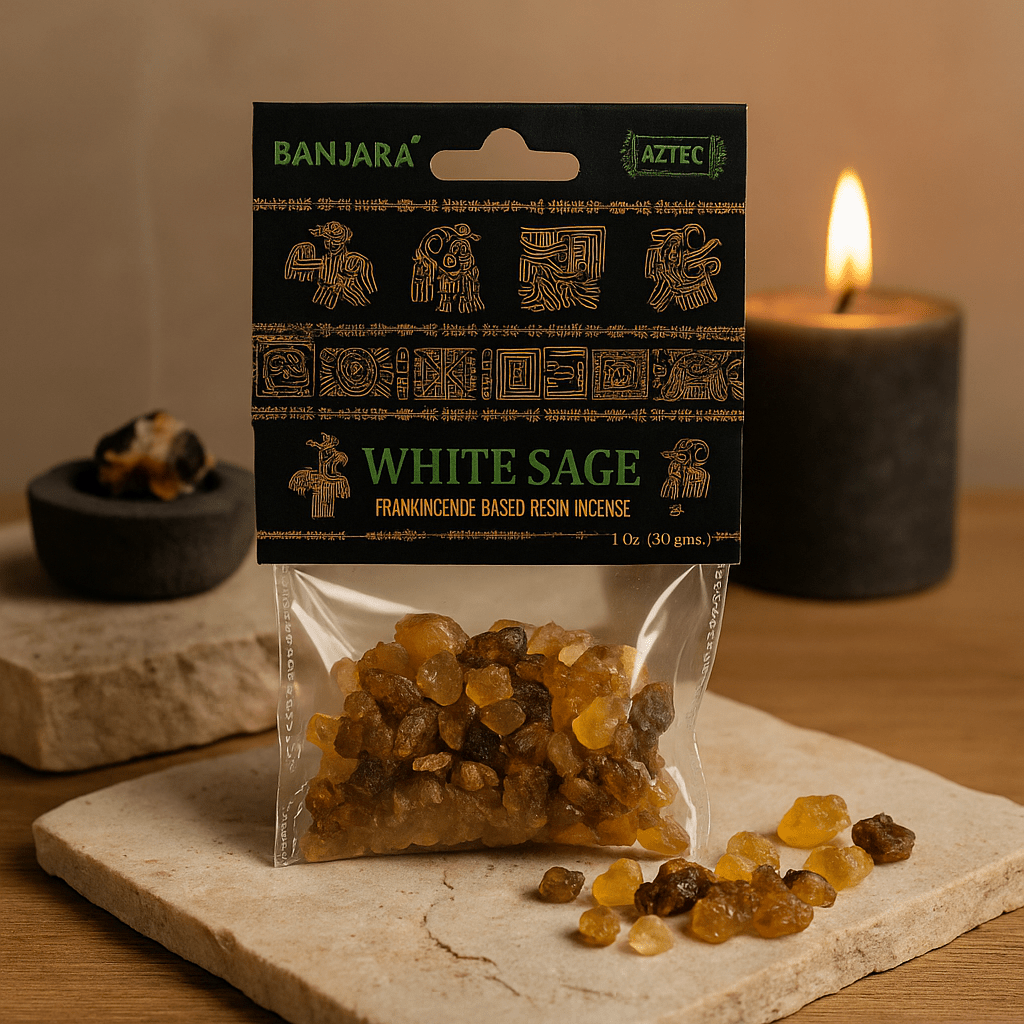White Sage Resin Incense - Banjara - SHAMTAM.COM