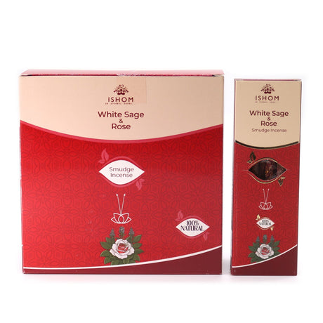 White Sage & Rose Smudge Incense | Ishom - SHAMTAM.COM