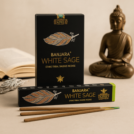 White Sage Smudge Incense Sticks Banjara - SHAMTAM.COM